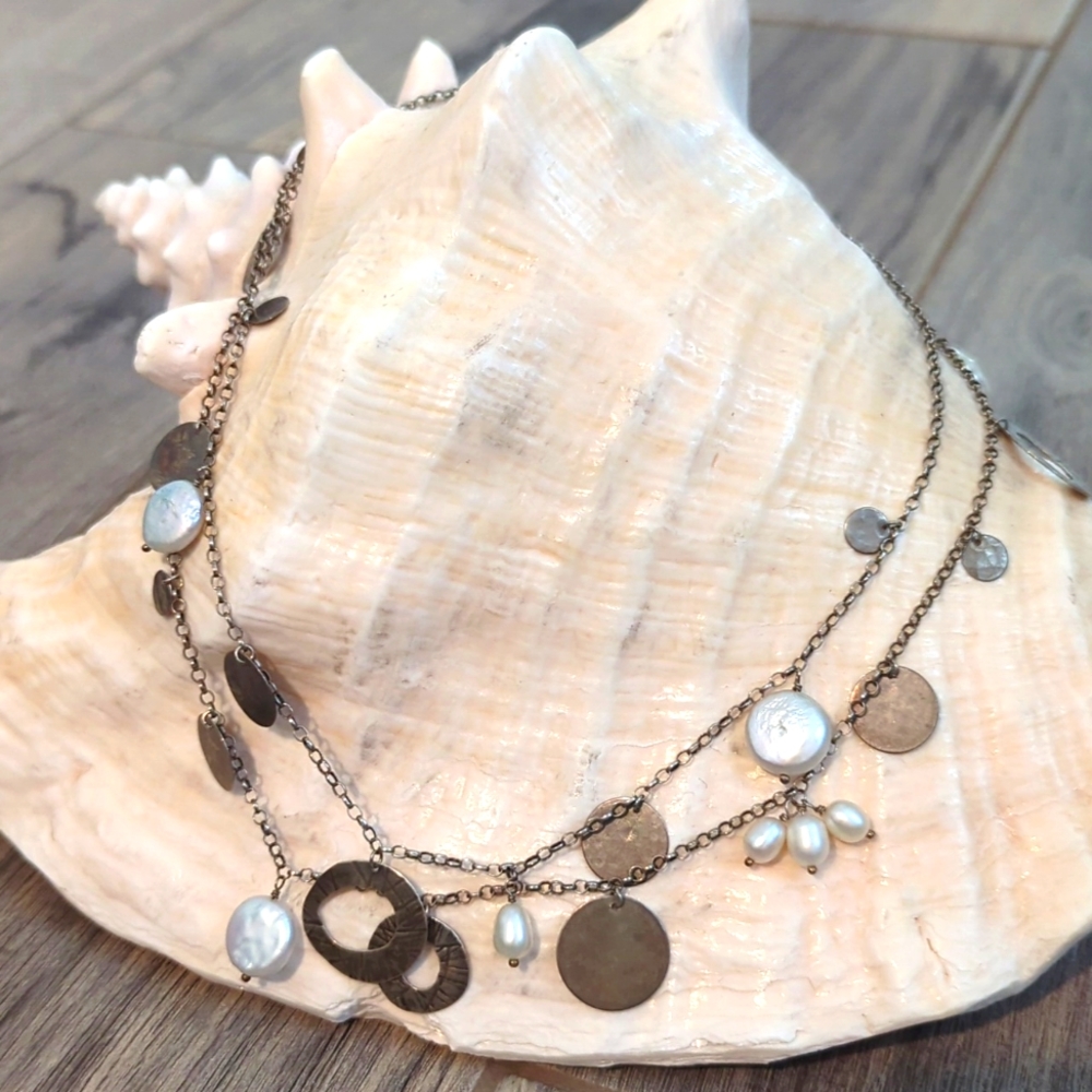 Silpada sterling and pearl necklace